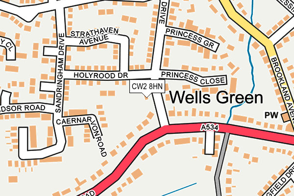 CW2 8HN map - OS OpenMap – Local (Ordnance Survey)