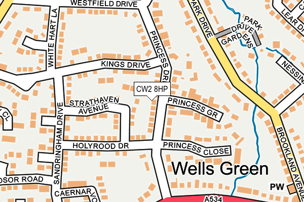 CW2 8HP map - OS OpenMap – Local (Ordnance Survey)