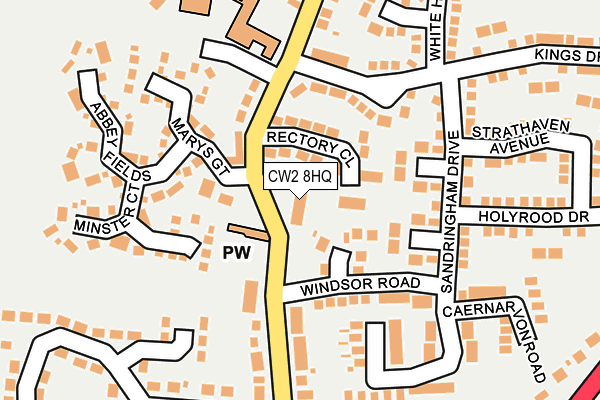 CW2 8HQ map - OS OpenMap – Local (Ordnance Survey)