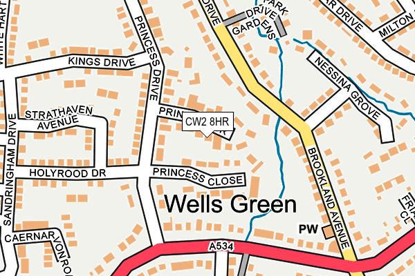 CW2 8HR map - OS OpenMap – Local (Ordnance Survey)