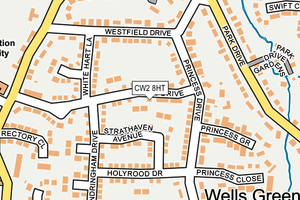 CW2 8HT map - OS OpenMap – Local (Ordnance Survey)
