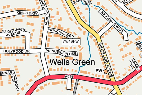 CW2 8HW map - OS OpenMap – Local (Ordnance Survey)