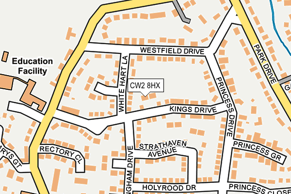 CW2 8HX map - OS OpenMap – Local (Ordnance Survey)