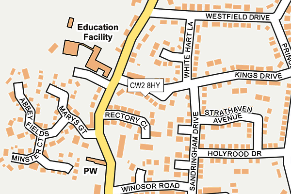 CW2 8HY map - OS OpenMap – Local (Ordnance Survey)