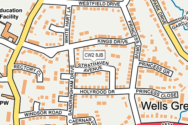 CW2 8JB map - OS OpenMap – Local (Ordnance Survey)