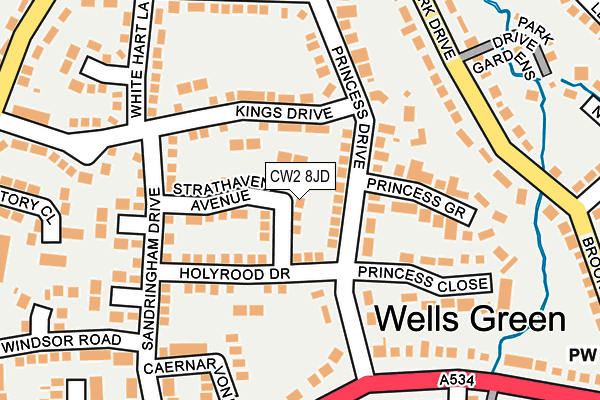 CW2 8JD map - OS OpenMap – Local (Ordnance Survey)