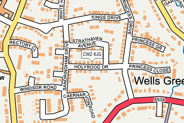 CW2 8JG map - OS OpenMap – Local (Ordnance Survey)
