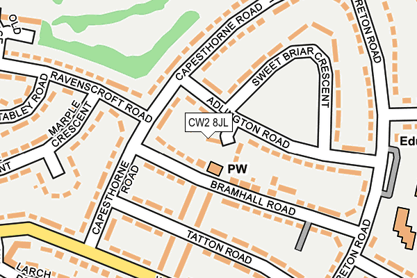 CW2 8JL map - OS OpenMap – Local (Ordnance Survey)