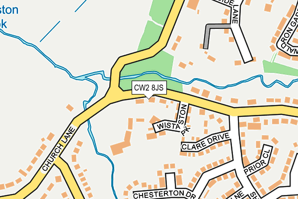 CW2 8JS map - OS OpenMap – Local (Ordnance Survey)