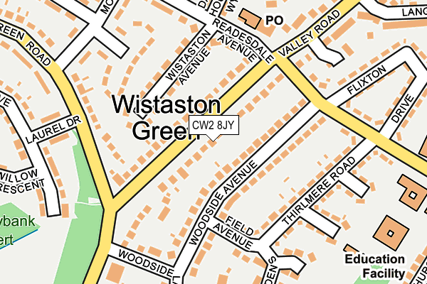 CW2 8JY map - OS OpenMap – Local (Ordnance Survey)