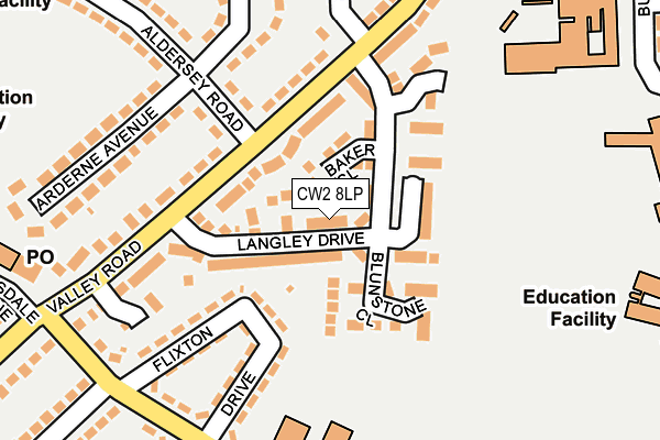 CW2 8LP map - OS OpenMap – Local (Ordnance Survey)