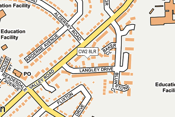 CW2 8LR map - OS OpenMap – Local (Ordnance Survey)