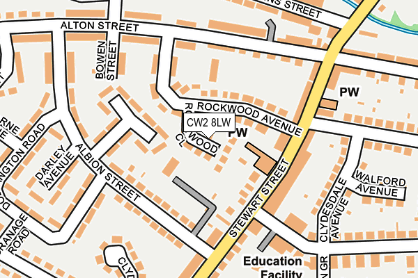 CW2 8LW map - OS OpenMap – Local (Ordnance Survey)