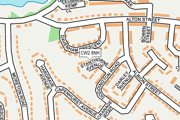 CW2 8NH map - OS OpenMap – Local (Ordnance Survey)