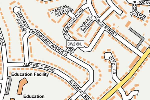 CW2 8NJ map - OS OpenMap – Local (Ordnance Survey)