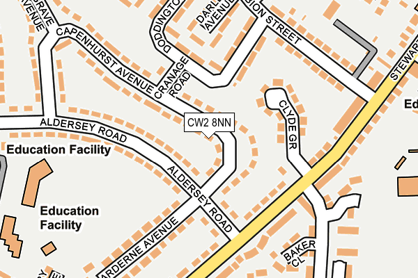 CW2 8NN map - OS OpenMap – Local (Ordnance Survey)
