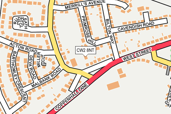 CW2 8NT map - OS OpenMap – Local (Ordnance Survey)