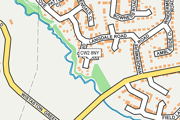 CW2 8NY map - OS OpenMap – Local (Ordnance Survey)