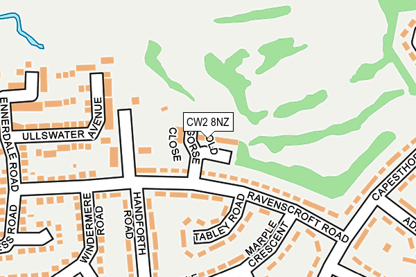 CW2 8NZ map - OS OpenMap – Local (Ordnance Survey)