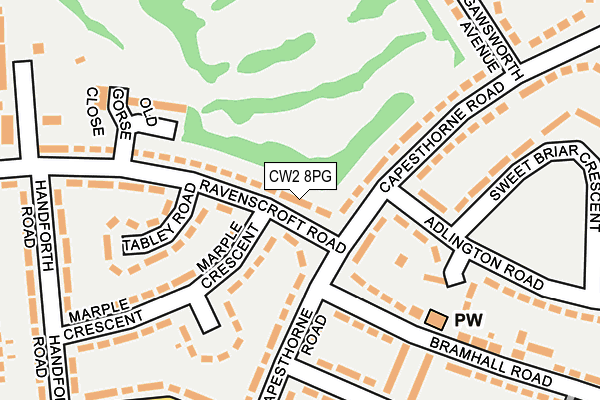 CW2 8PG map - OS OpenMap – Local (Ordnance Survey)