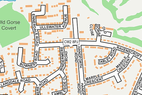 CW2 8PJ map - OS OpenMap – Local (Ordnance Survey)