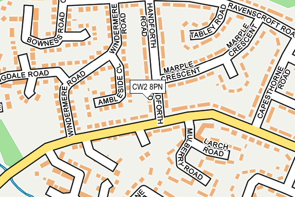 CW2 8PN map - OS OpenMap – Local (Ordnance Survey)