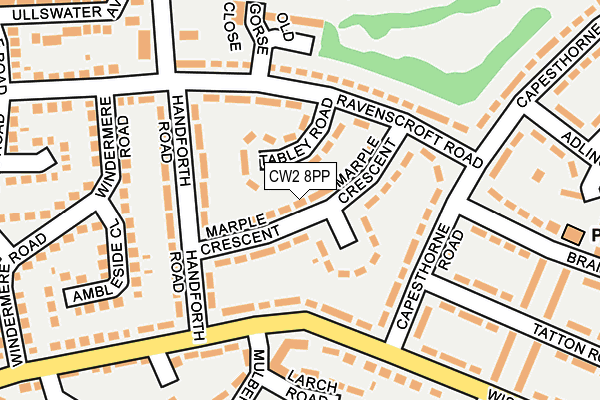 CW2 8PP map - OS OpenMap – Local (Ordnance Survey)