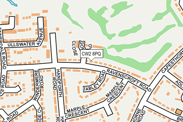 CW2 8PQ map - OS OpenMap – Local (Ordnance Survey)