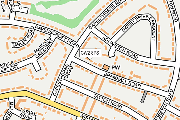 CW2 8PS map - OS OpenMap – Local (Ordnance Survey)