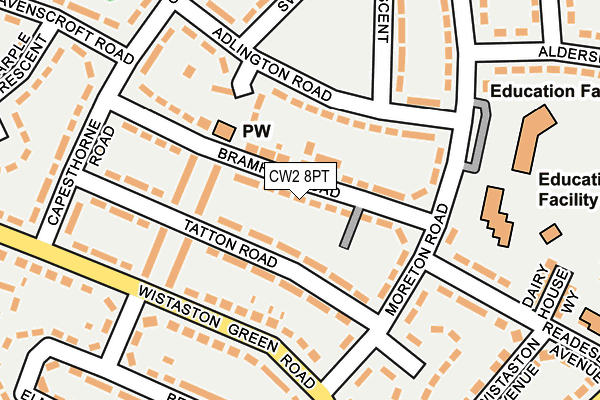CW2 8PT map - OS OpenMap – Local (Ordnance Survey)