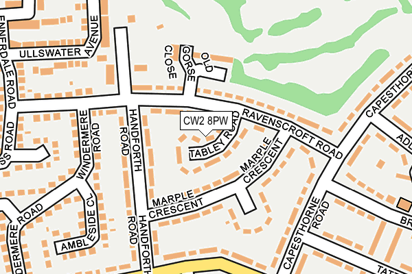 CW2 8PW map - OS OpenMap – Local (Ordnance Survey)