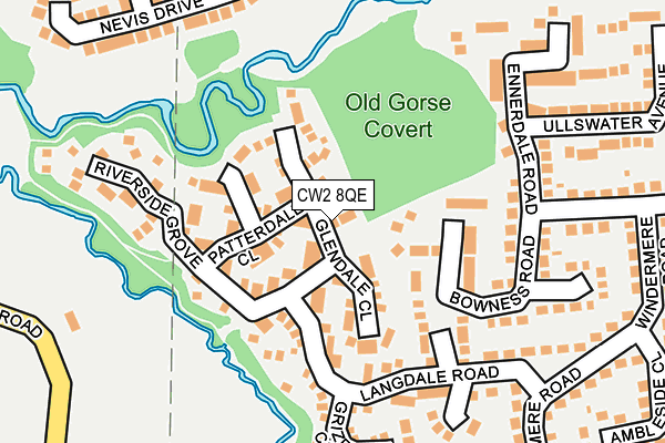 CW2 8QE map - OS OpenMap – Local (Ordnance Survey)