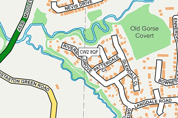 CW2 8QF map - OS OpenMap – Local (Ordnance Survey)