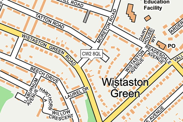 CW2 8QL map - OS OpenMap – Local (Ordnance Survey)