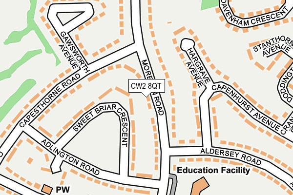 CW2 8QT map - OS OpenMap – Local (Ordnance Survey)