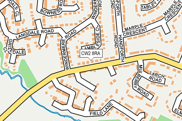 CW2 8RA map - OS OpenMap – Local (Ordnance Survey)