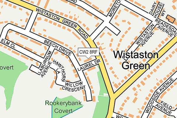 CW2 8RF map - OS OpenMap – Local (Ordnance Survey)