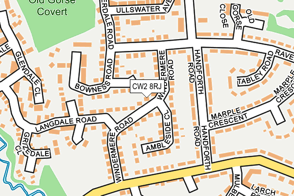 CW2 8RJ map - OS OpenMap – Local (Ordnance Survey)