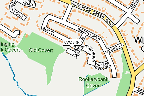 CW2 8RR map - OS OpenMap – Local (Ordnance Survey)