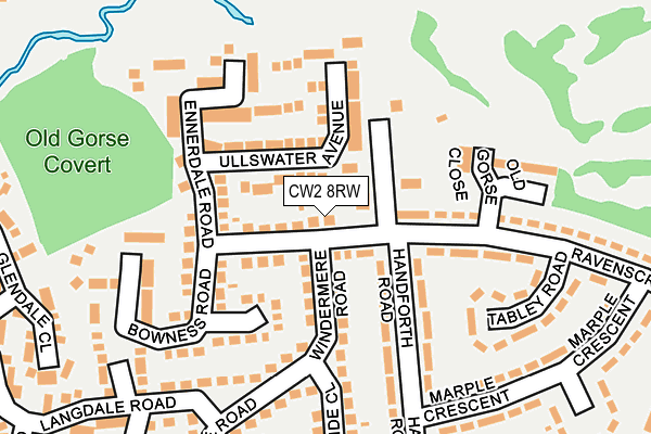 CW2 8RW map - OS OpenMap – Local (Ordnance Survey)