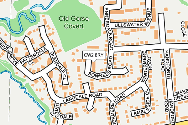 CW2 8RY map - OS OpenMap – Local (Ordnance Survey)
