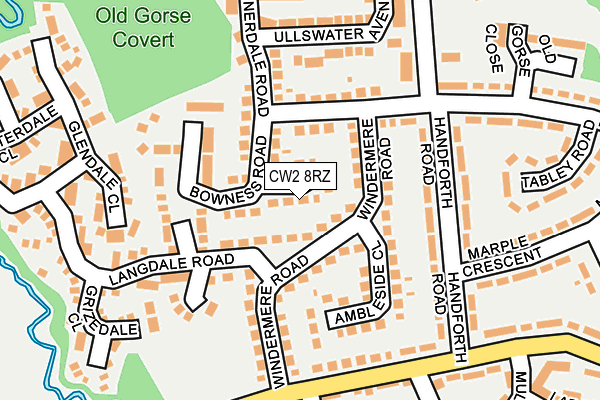 CW2 8RZ map - OS OpenMap – Local (Ordnance Survey)