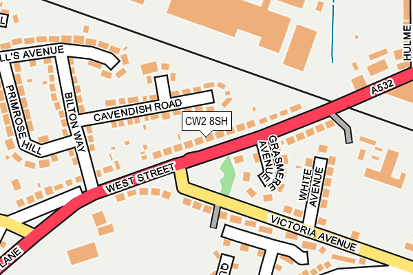 CW2 8SH map - OS OpenMap – Local (Ordnance Survey)