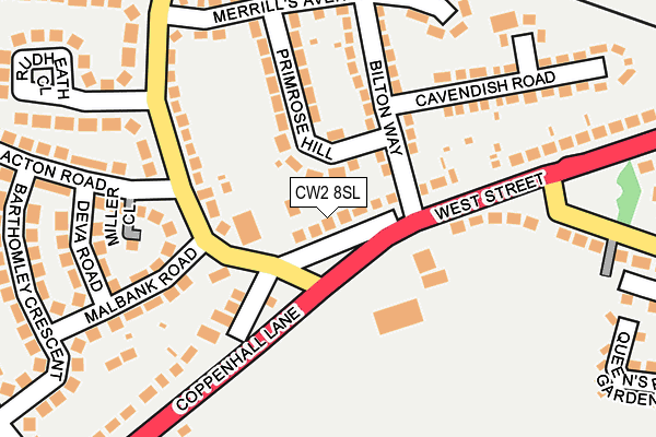 CW2 8SL map - OS OpenMap – Local (Ordnance Survey)