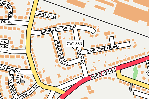CW2 8SN map - OS OpenMap – Local (Ordnance Survey)