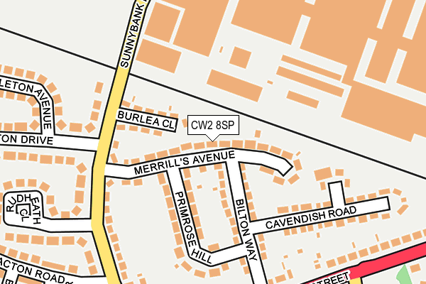 CW2 8SP map - OS OpenMap – Local (Ordnance Survey)