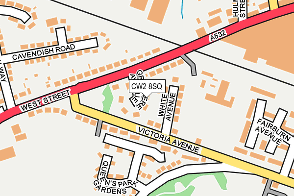 CW2 8SQ map - OS OpenMap – Local (Ordnance Survey)