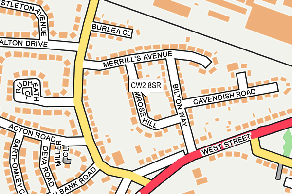 CW2 8SR map - OS OpenMap – Local (Ordnance Survey)