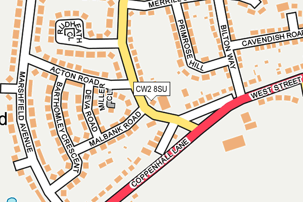 CW2 8SU map - OS OpenMap – Local (Ordnance Survey)