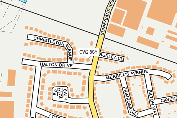 CW2 8SY map - OS OpenMap – Local (Ordnance Survey)